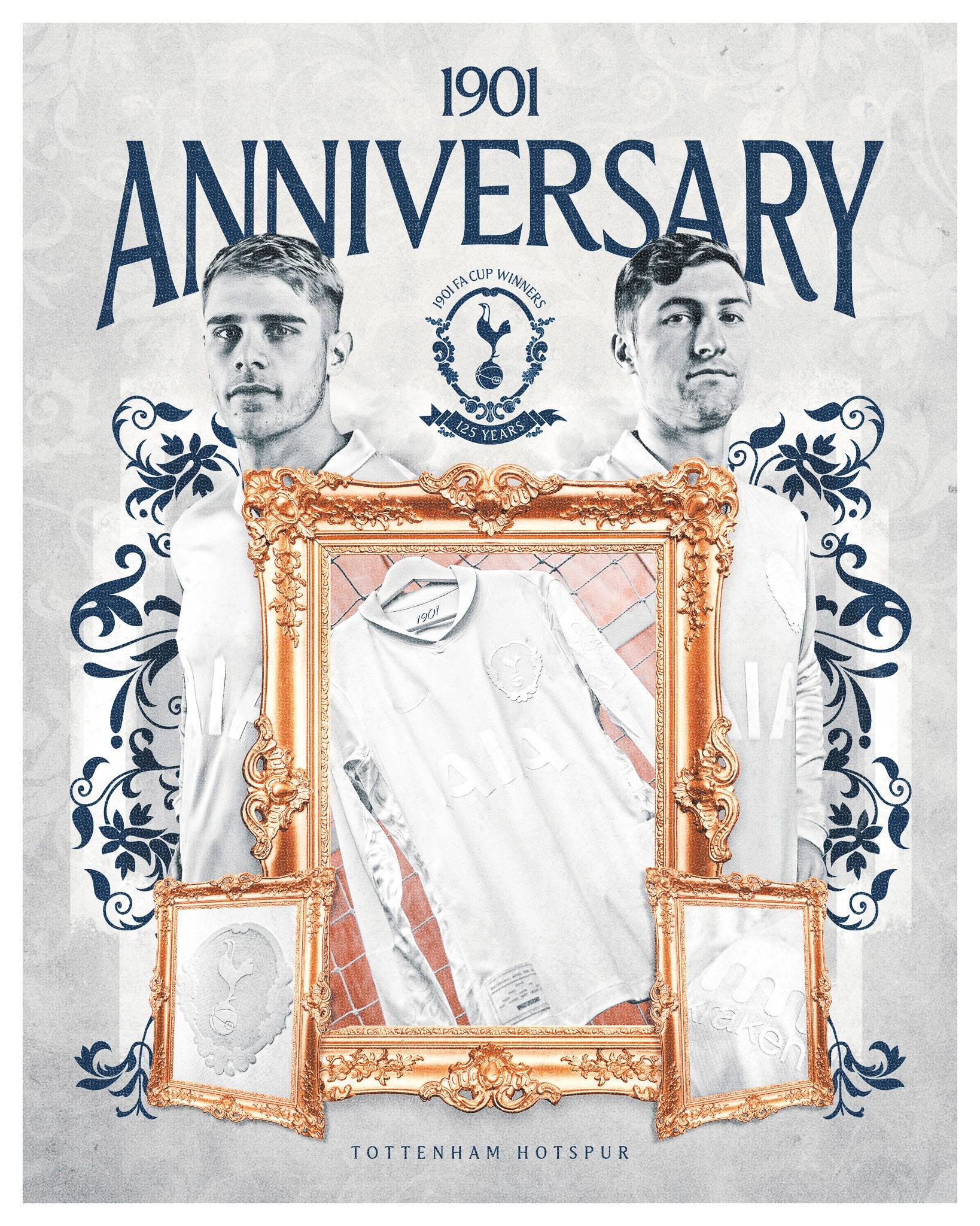 开云-官方:热刺将在对阵维拉的足总杯比赛身着1901复古纪念版球衣